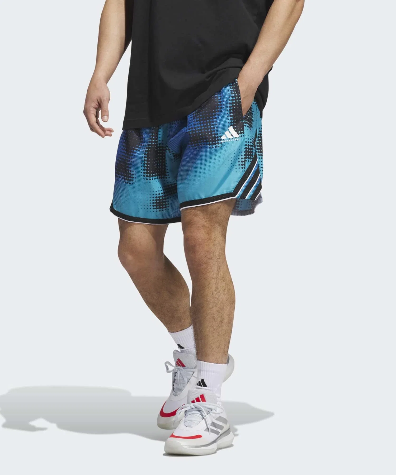 Мужские спортивные шорты adidas Crazy Light с принтом тёмно-синие