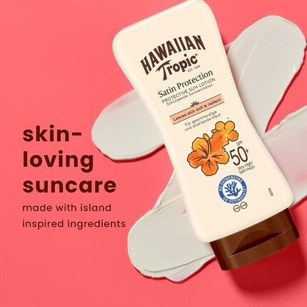 Солнцезащитный лосьон Hawaiian Tropic Satin Protection SPF 50 с манго и маслом ши — фото 2