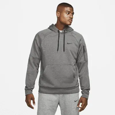 

Толстовка Nike Therma, цвет Charcoal Heather/Dark Smoke Grey/Black