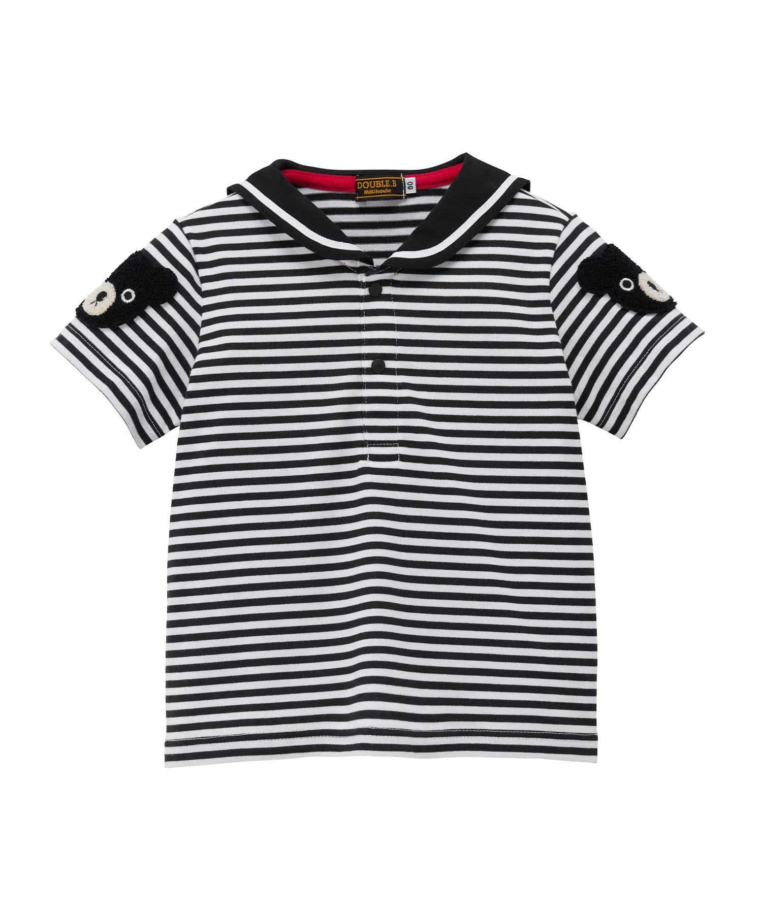 Детская блузка с воротником-матроской DOUBLE_B Sailor Color черная