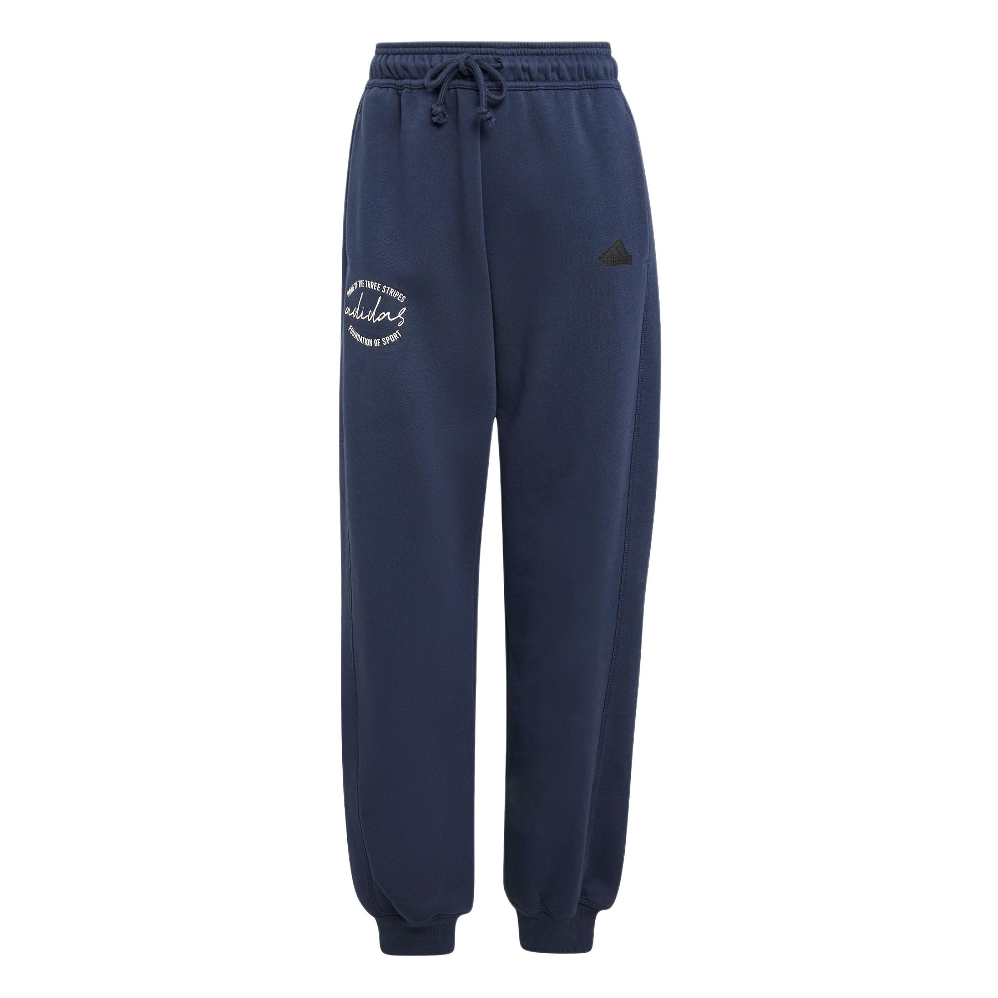 SIGNATURE PRINT FLEECE JOGGERS Knitted Sports Pants Women's Legend Ink Adidas, Legend Ink — фото 3