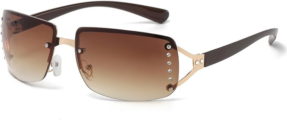 

Солнцезащитные очки для женщин и мужчин, без оправы, цельные солнцезащитные очки, очки для вождения и путешествий, солнцезащитные очки с защитой от УФ-излучения HCPIHF, 4