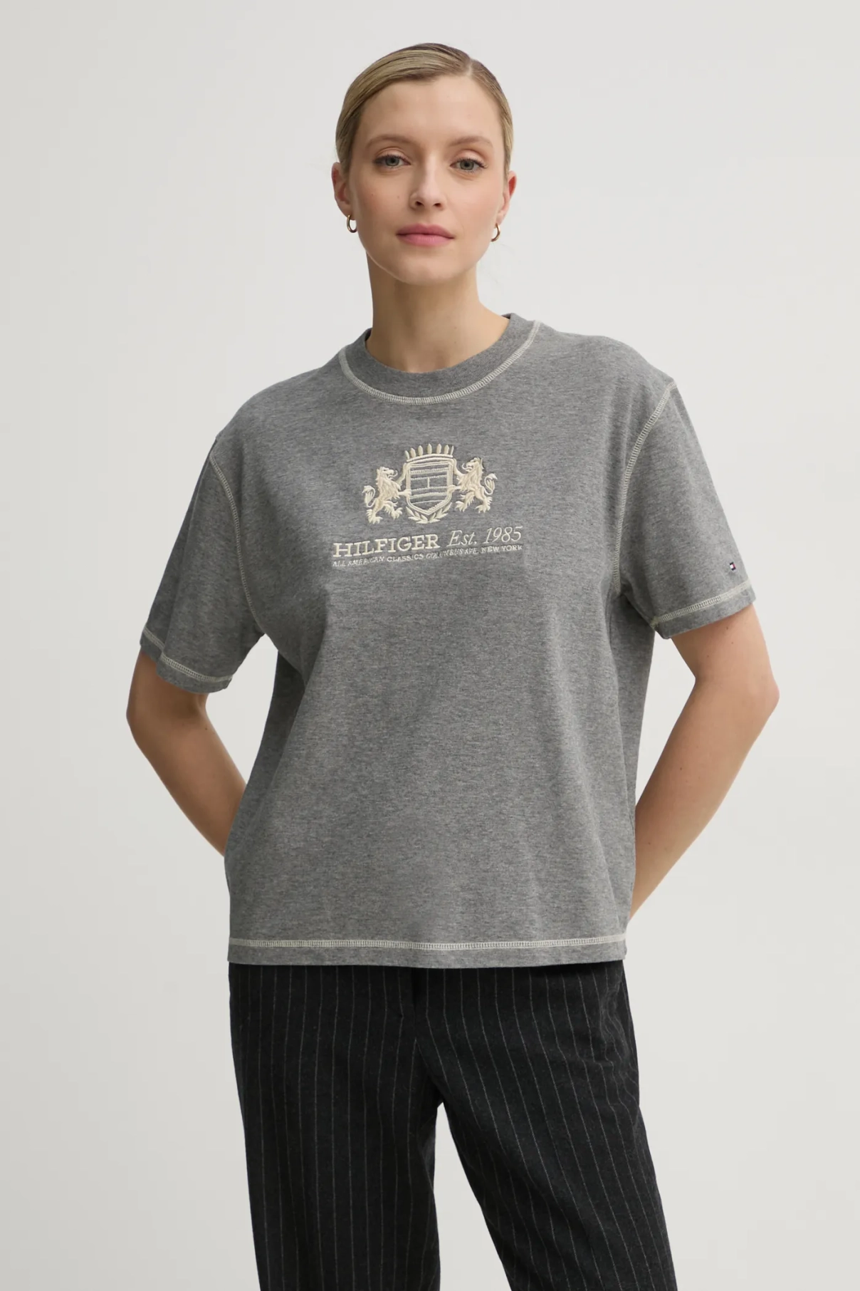 

Хлопковая футболка Tommy Hilfiger, серый