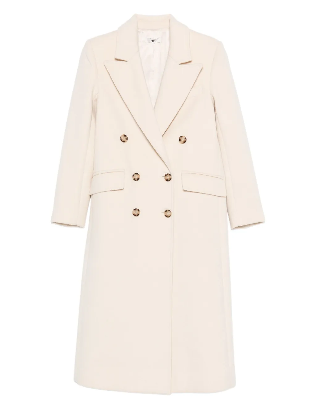 

Двубортное пальто TWINSET, нейтральный