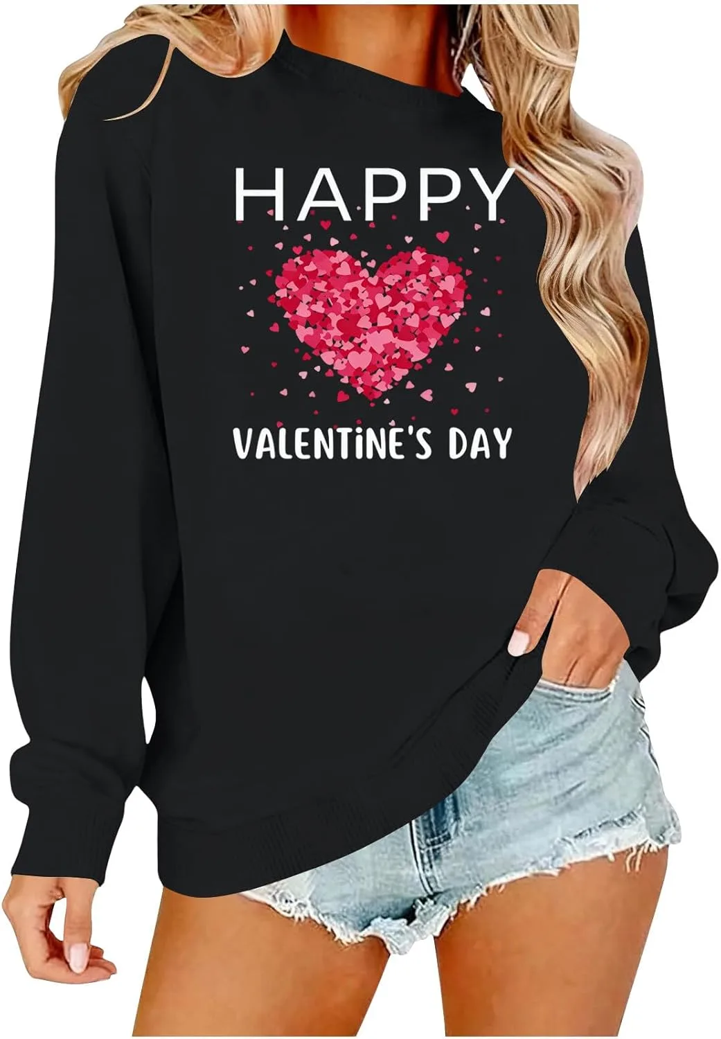 

Женская толстовка Happy Valentine's Day с принтом Love Heart