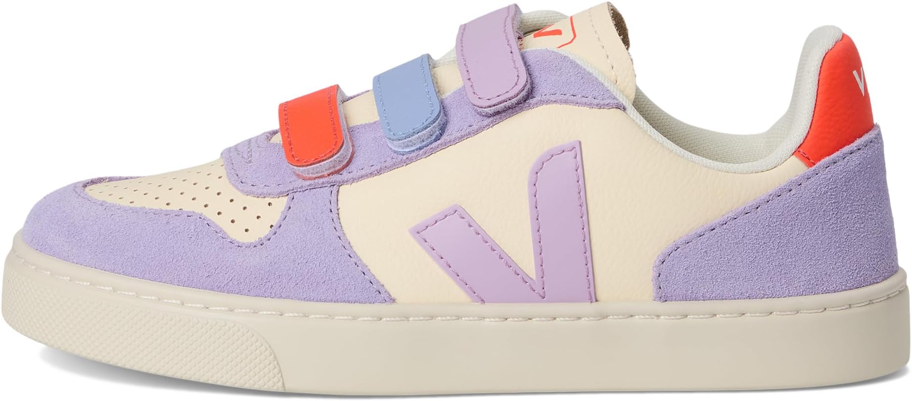 Кроссовки VEJA Kids Small V-10, цвет Cashew Multicolor-orchid — фото 4