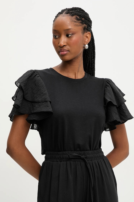 

Льняная футболка Answear.LAB, черный