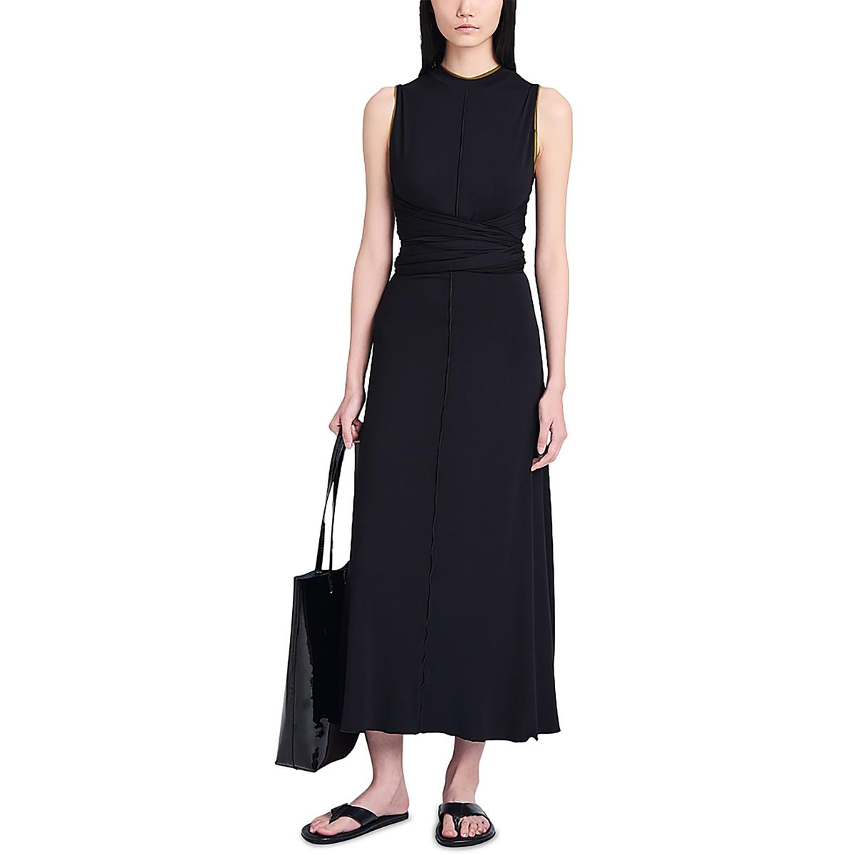 

Женское повседневное платье миди без рукавов Proenza Schouler, черный