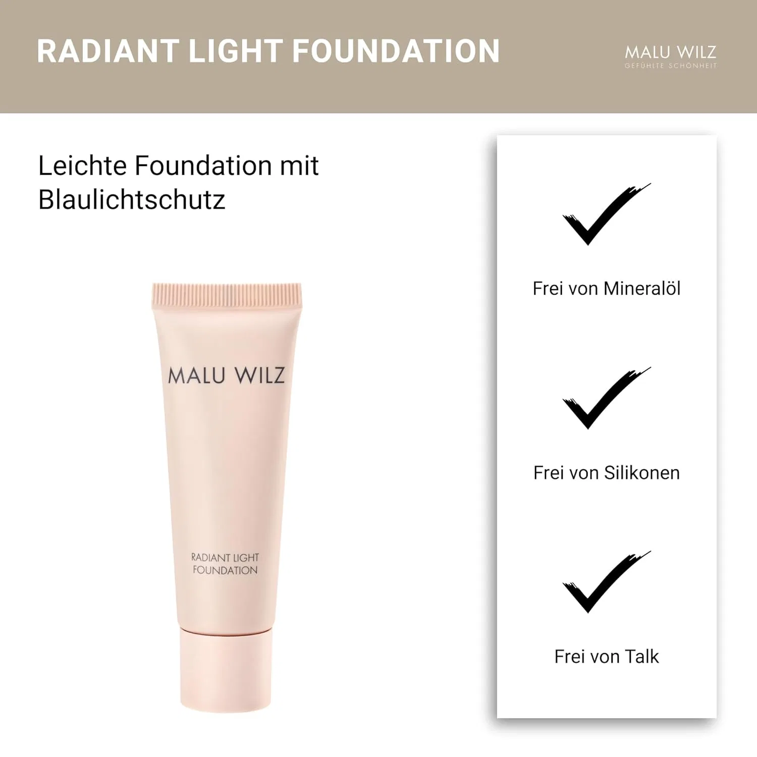 Жидкая тональная основа «Radiant Foundation Make-Up Liquid No. 5 Porcelain» от Malu Wilz, 25 мл Malu Wilz, Porcelain — фото 3
