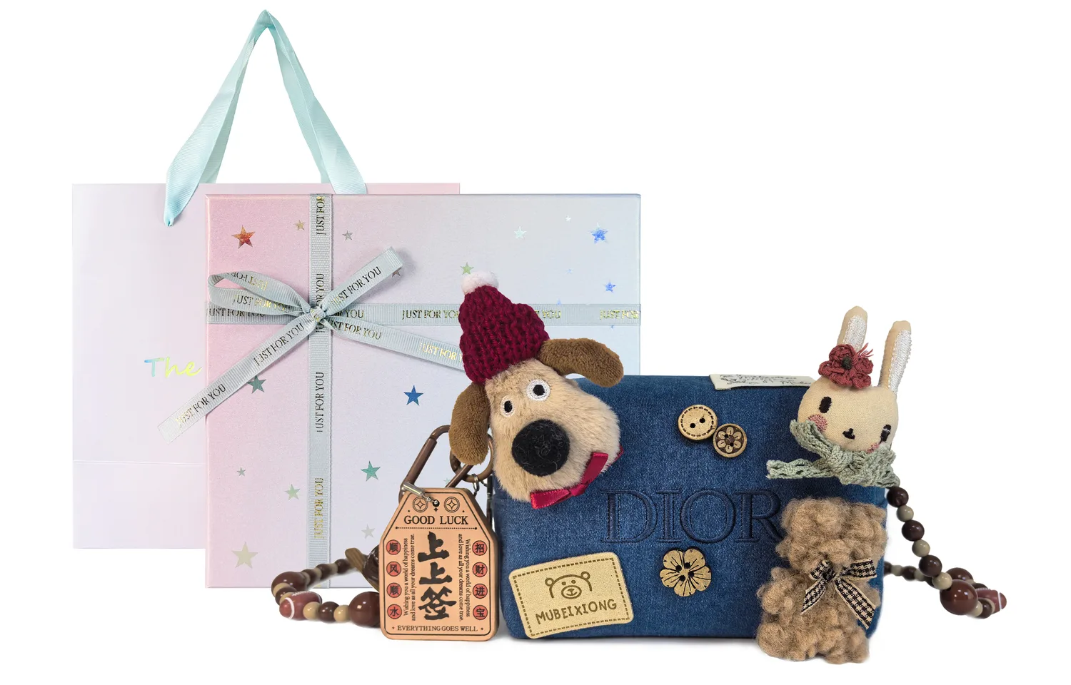 Индивидуальная косметичка Artful, Hugging Toy House, детство, кукла, веселье, милая, повседневная кэжуал, деним DIOR, Hug Toy House — фото 2