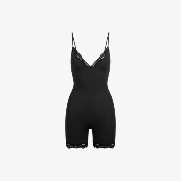 

Комбинезон Skims Fits Everybody с кружевными вставками, черный