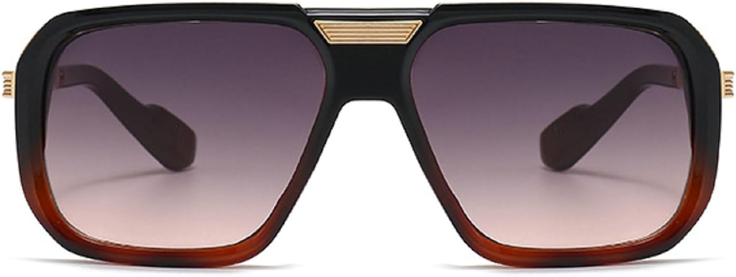 

Мужские солнцезащитные очки в стиле ретро, ​​модные солнцезащитные очки-пилот для женщин, очки с заклепками, трендовые градиентные темно-синие солнцезащитные очки mincl, Leopard