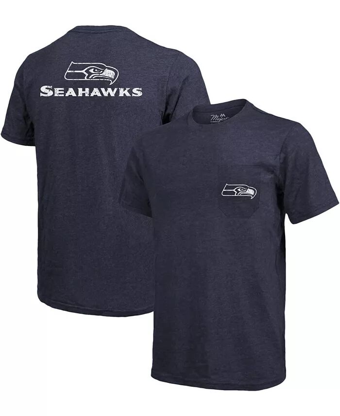 

Футболка Seattle Seahawks Tri-Blend Pocket - College Navy Majestic