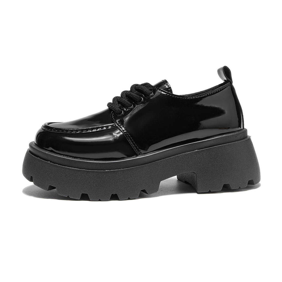 Туфли женские повседневные Women's Casual Shoes Women's Komanic, цвет Gloss Black — фото 4