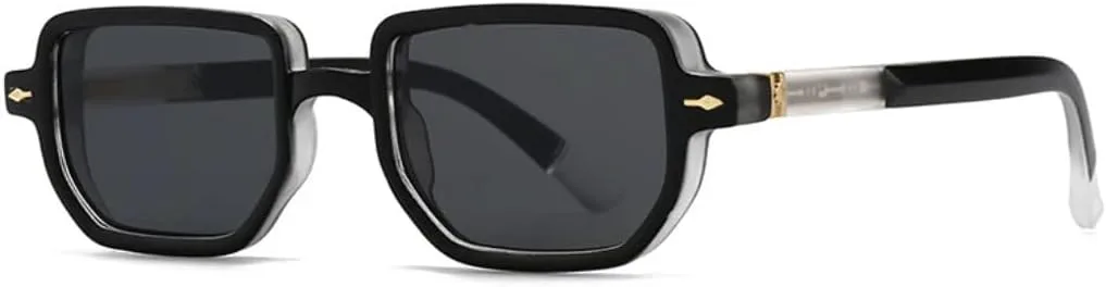 

Мужские солнцезащитные очки Retro Rivets с градиентным затемнением и защитой от УФ-излучения UV400, модные женские очки класса люкс HHZZYVY, Black Grey Grey