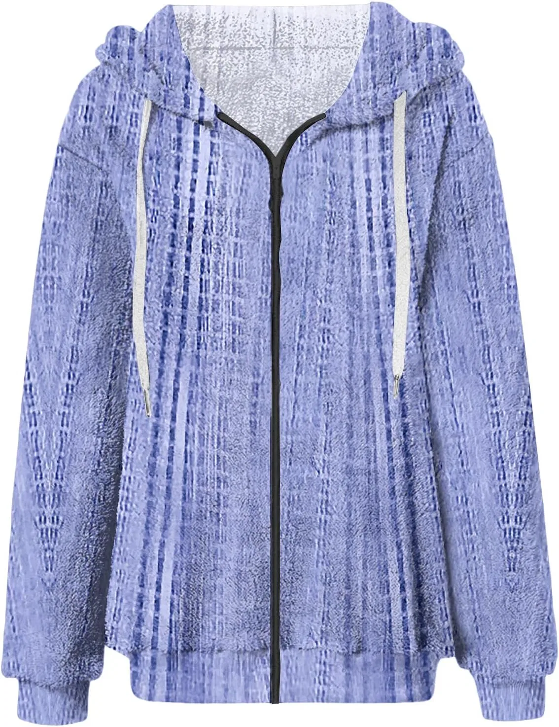 Женская флисовая куртка с капюшоном Zip Up, 3-sky Blue — фото 2