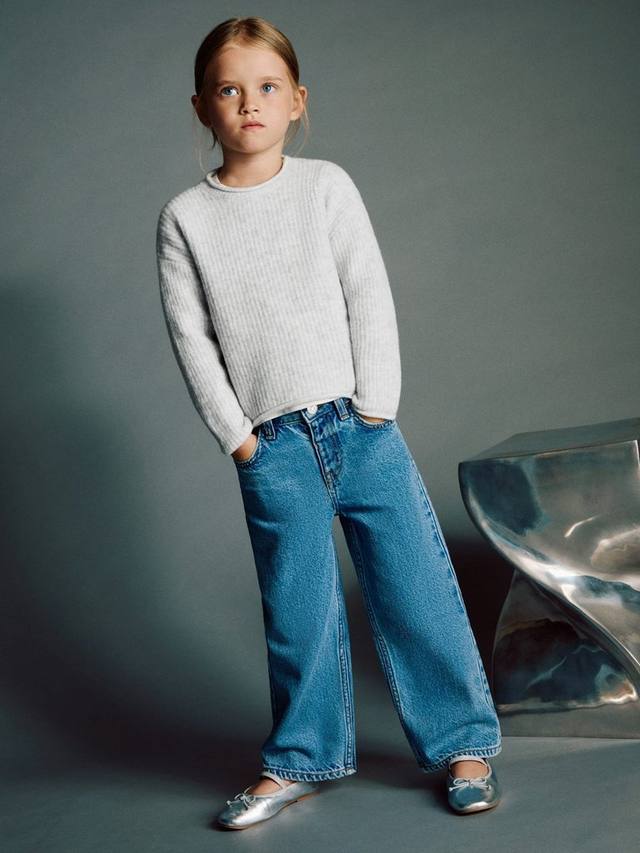 

Детский вязаный джемпер Sophie с длинными рукавами Mango