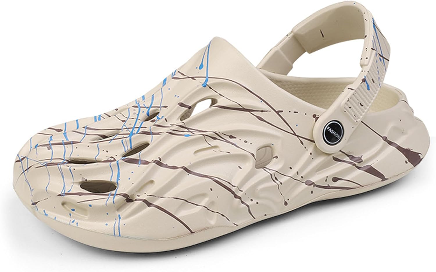 

Модные удобные сабо для мужчин, летние шлепанцы с противоскользящей подошвой, дышащие, пляжные туфли, стильные сандалии Generic, бежевый