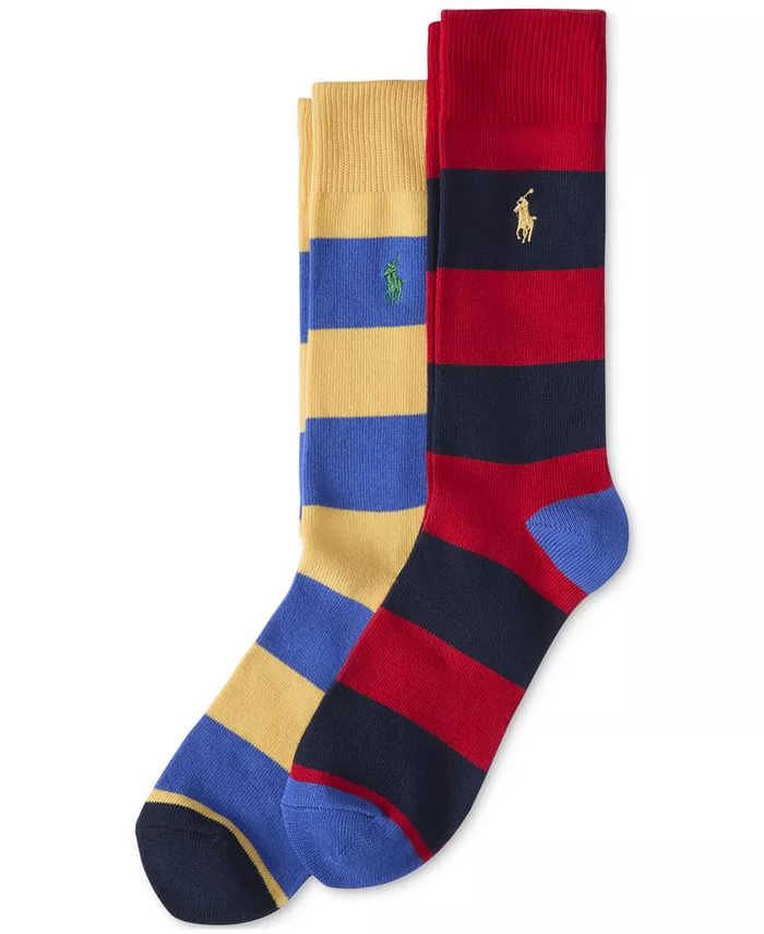 

Мужские носки в рубчик, 2 пары Polo Ralph Lauren, мультиколор