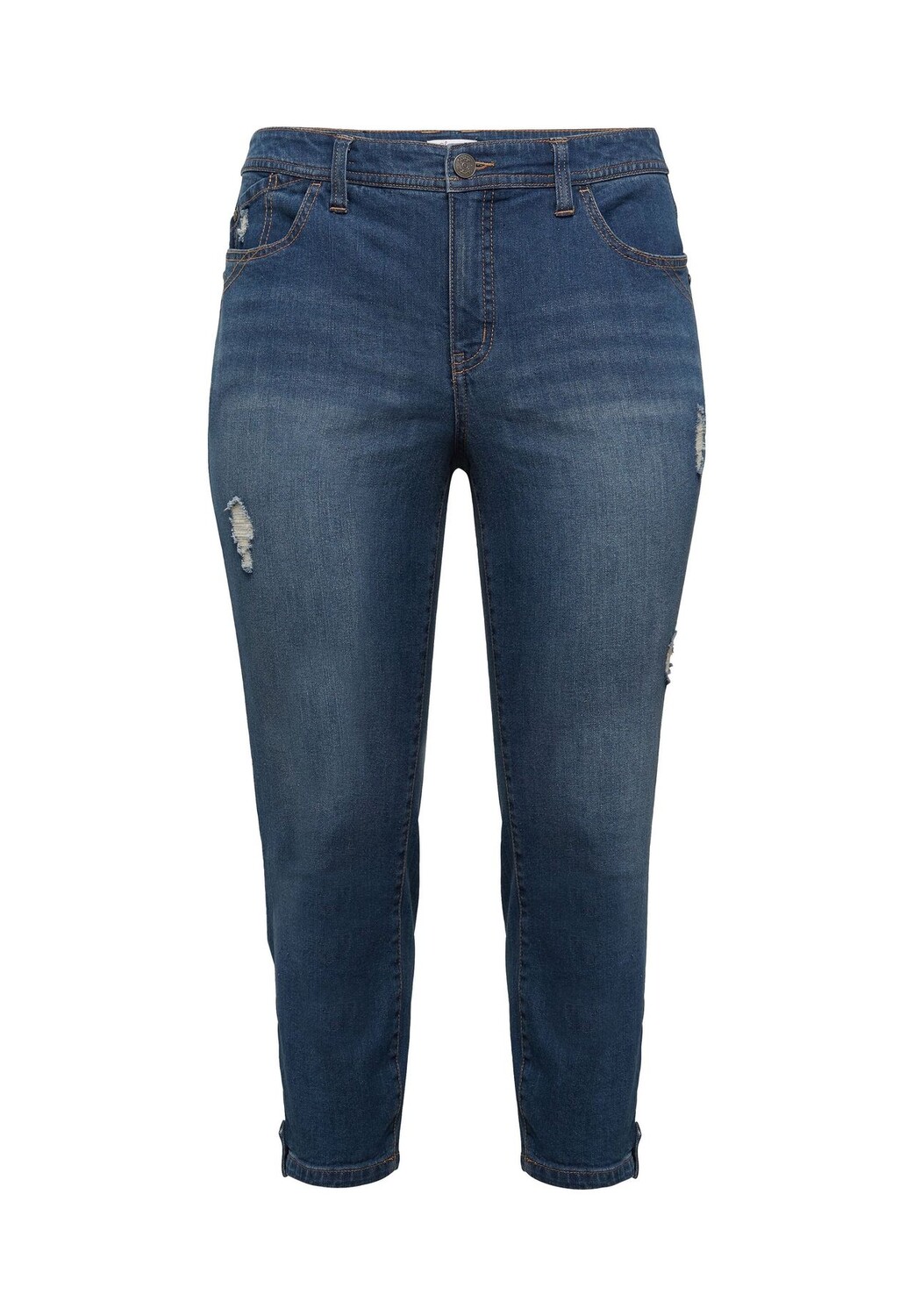 

Джинсы 7/8 длины 7/8 с эффектом потертости sheego, цвет Blue Denim