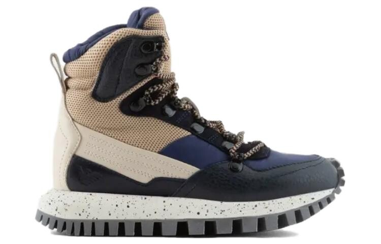 Кроссовки EMPORIO ARMANI Lifestyle Shoes Men High-top Brown, коричневый — фото 2