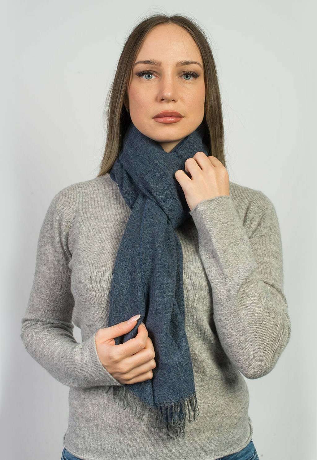 

Шарф Dalle Piane Cashmere, синий