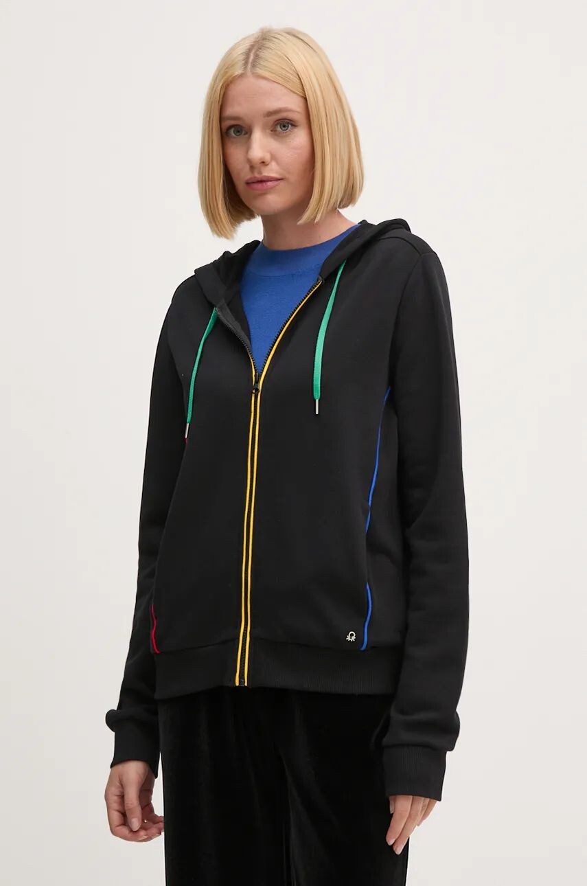 

Хлопковая толстовка United Colors of Benetton, черный