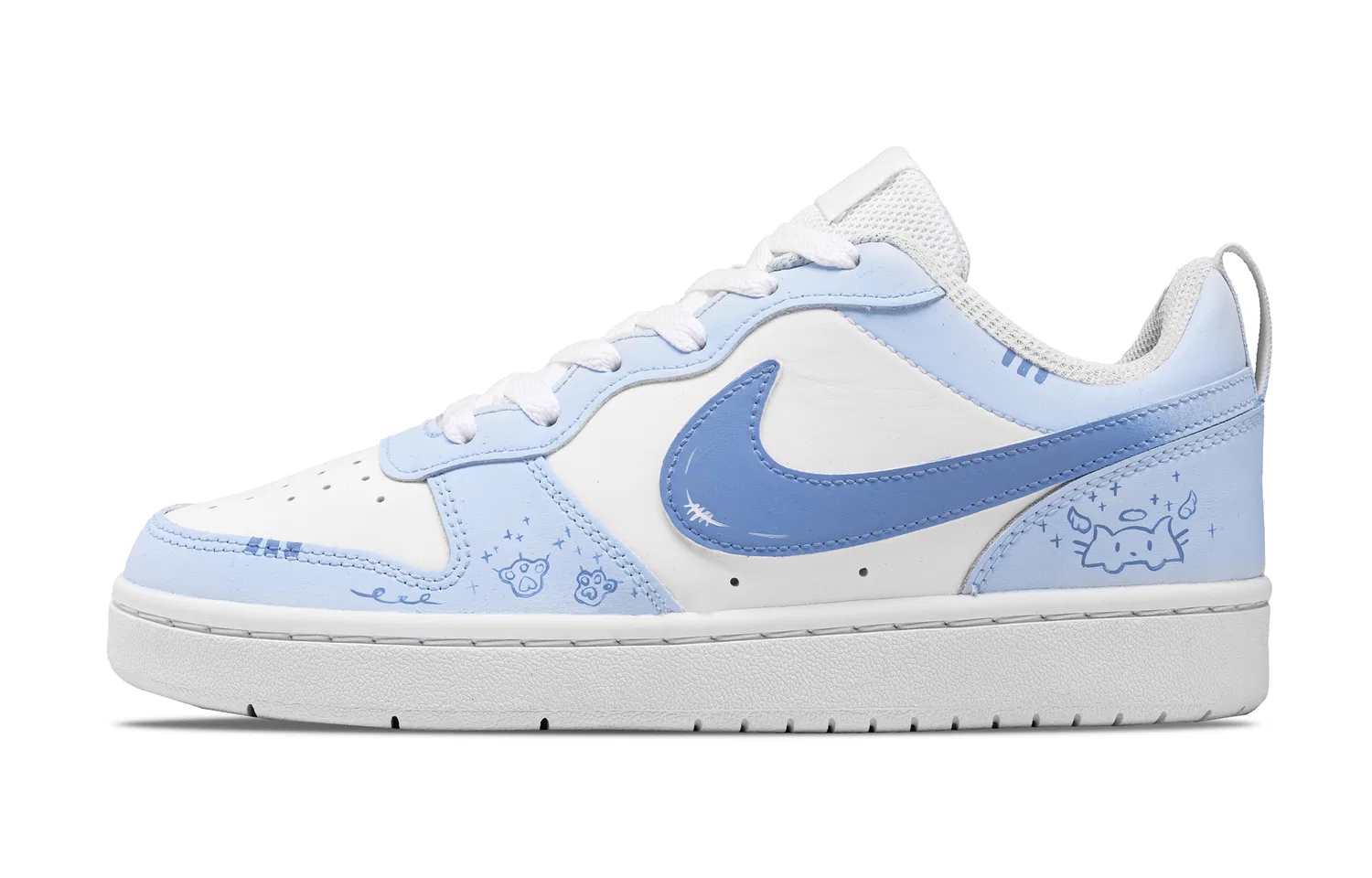 Кроссовки для скейтбординга Nike Court Borough Kids Blue White — фото 3