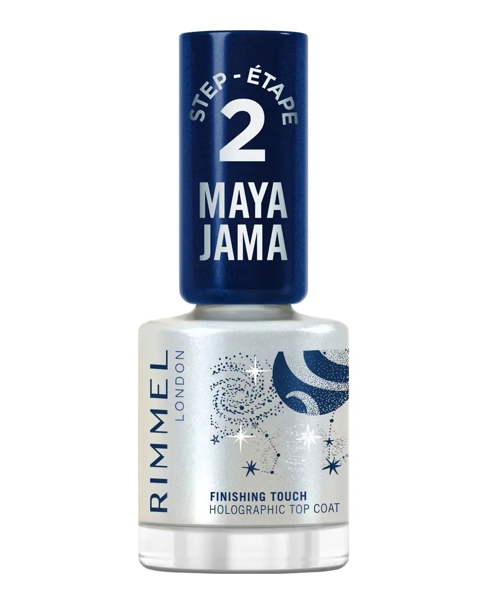 Супер гель верхнее покрытие Rim Maya Jama Nail верхнее покрытие голографический London Rimmel, 425 Holographic