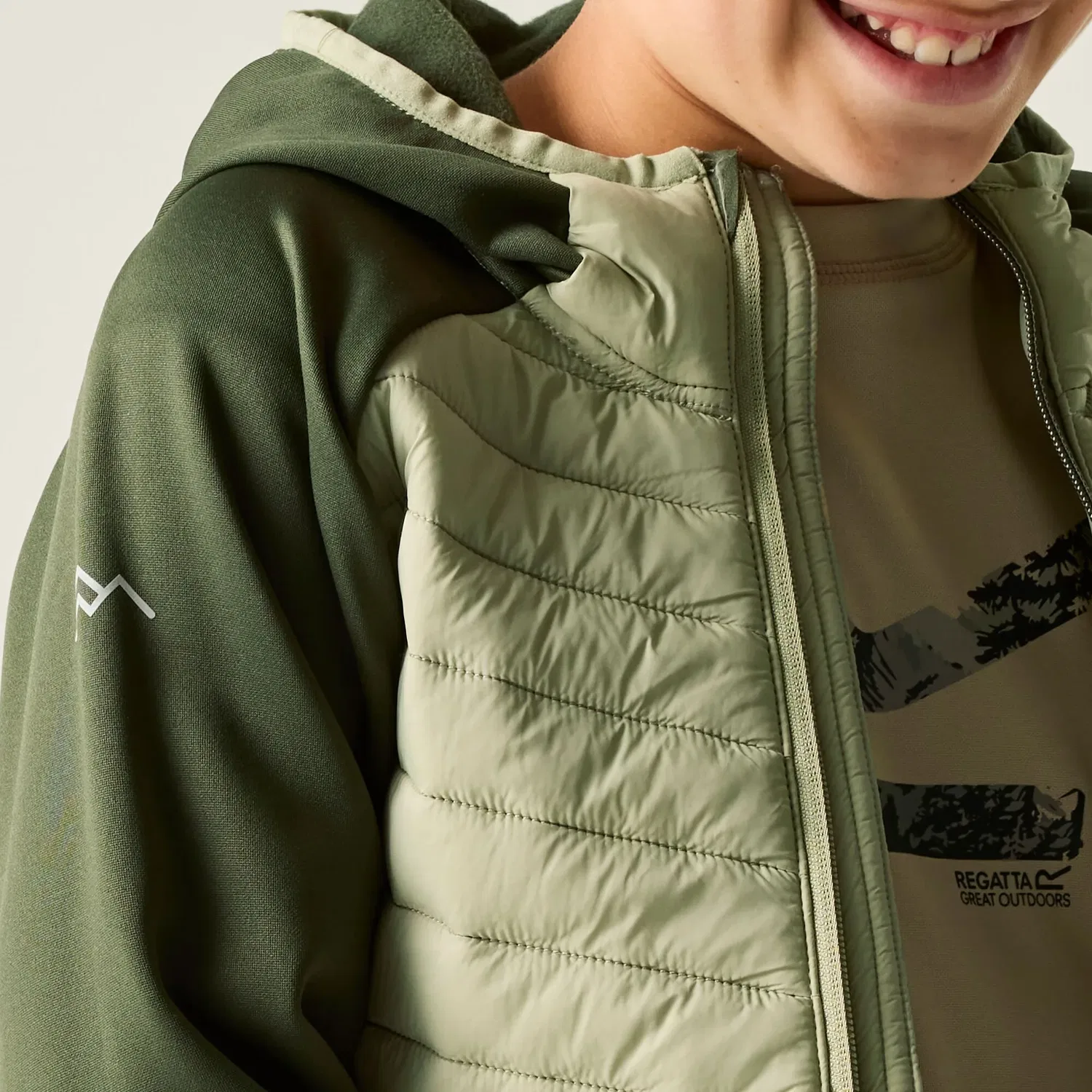 Детская куртка Hybrid Quilted Regatta, оливковый — фото 4
