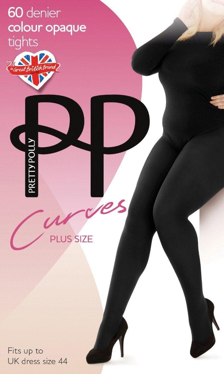 

Непрозрачные плюшевые колготки Curves плотностью 60 ден — черные Pretty Polly, черный