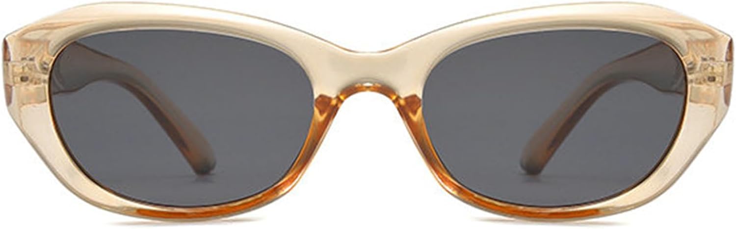 

Willochra Trend Узкие солнцезащитные очки «кошачий глаз» для женщин, модные маленькие овальные солнцезащитные очки в стиле панк с заклепками, защита от ультрафиолета UV400 F27, Orange