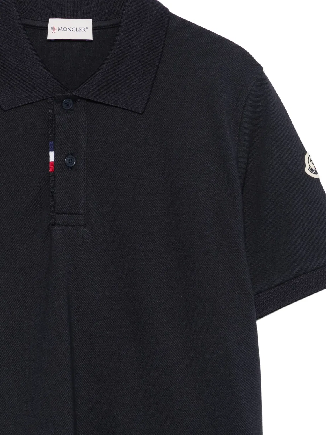 Рубашка поло из хлопка синего цвета Moncler, синий — фото 2