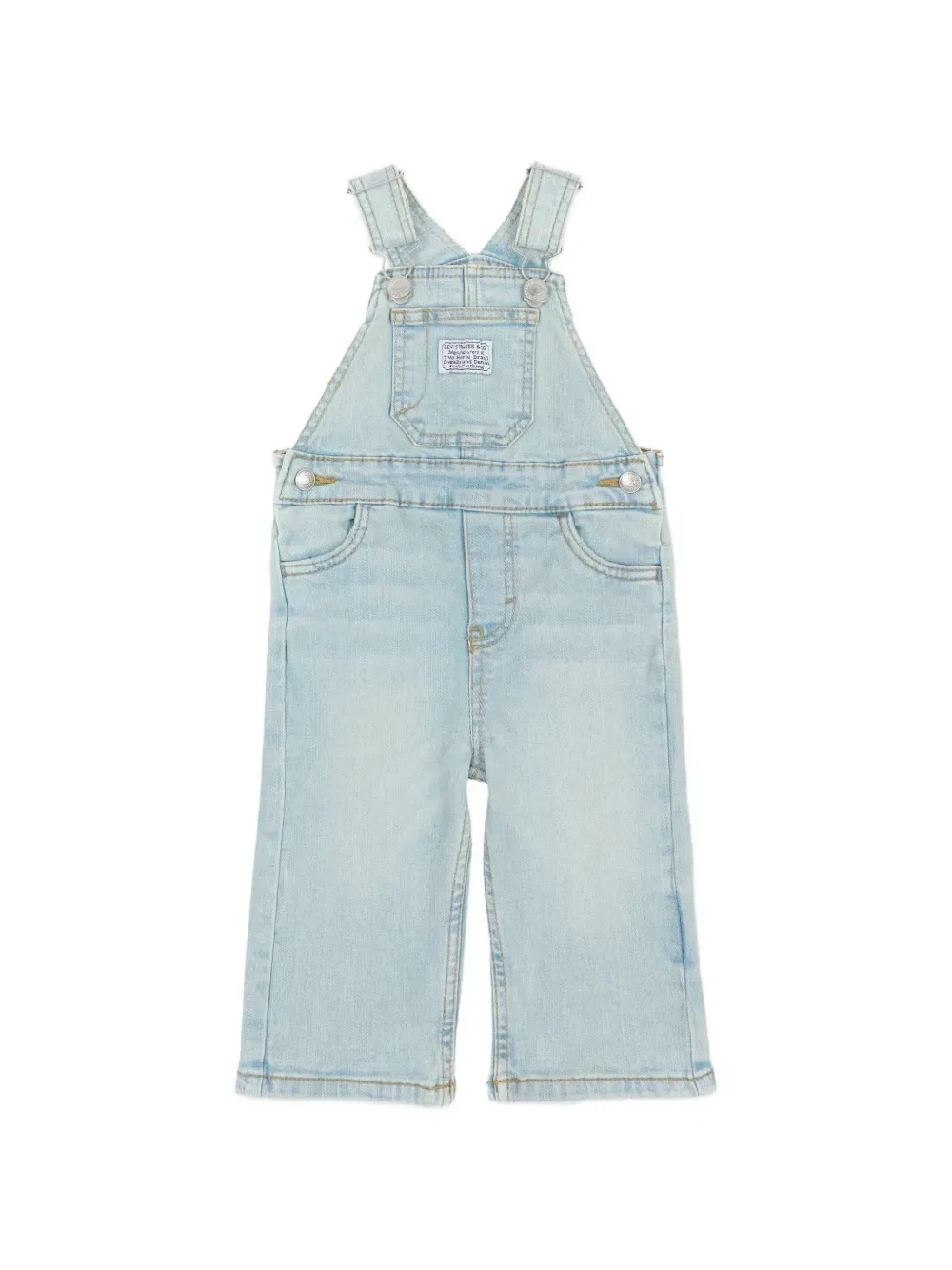 Джинсовый комбинезон с нашивкой-логотипом Levi's Kids, синий