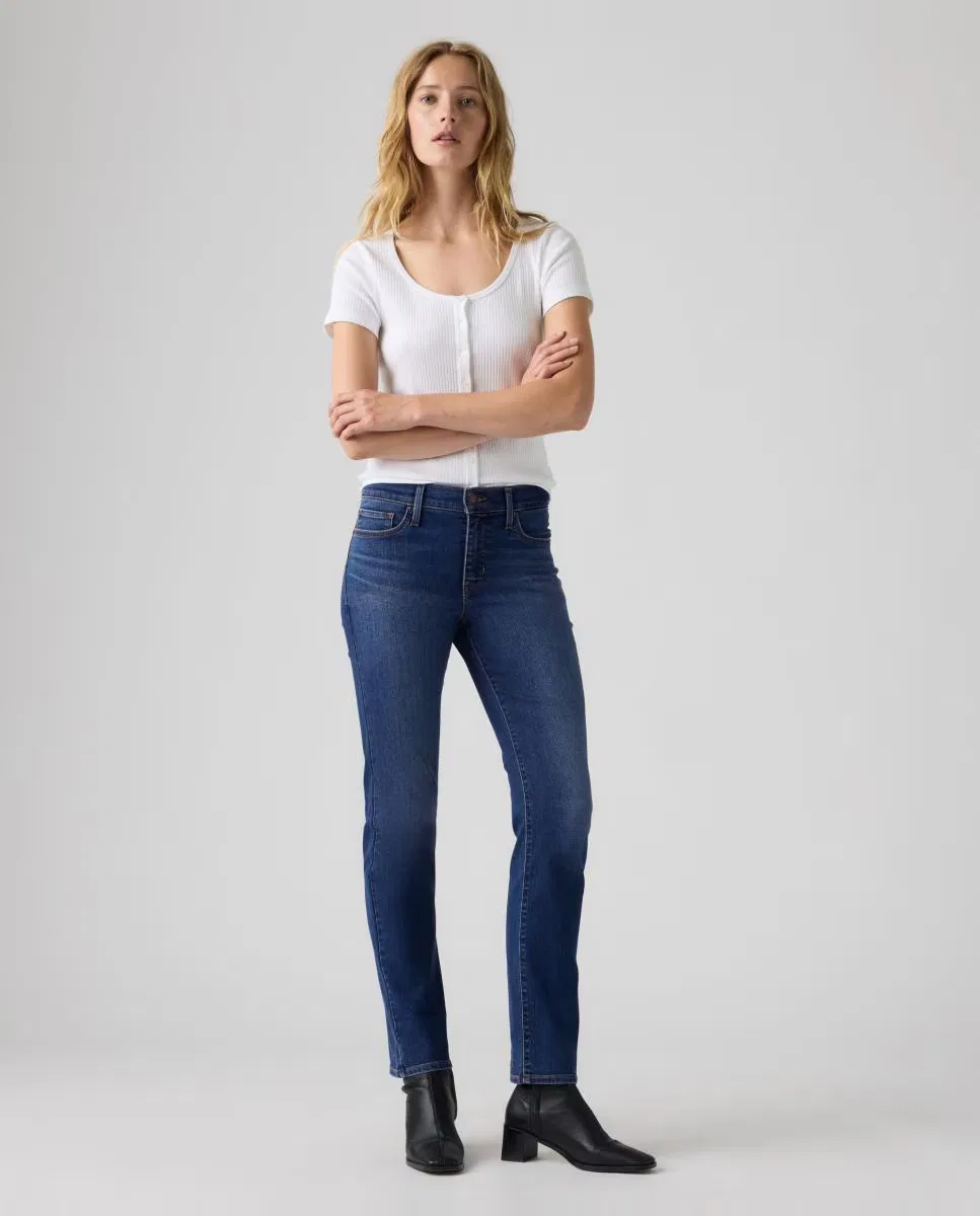 Женское узкие джинсы со средней посадкой, Vaquero Recto 312 Shaping Slim, Levi's, Azul índigo