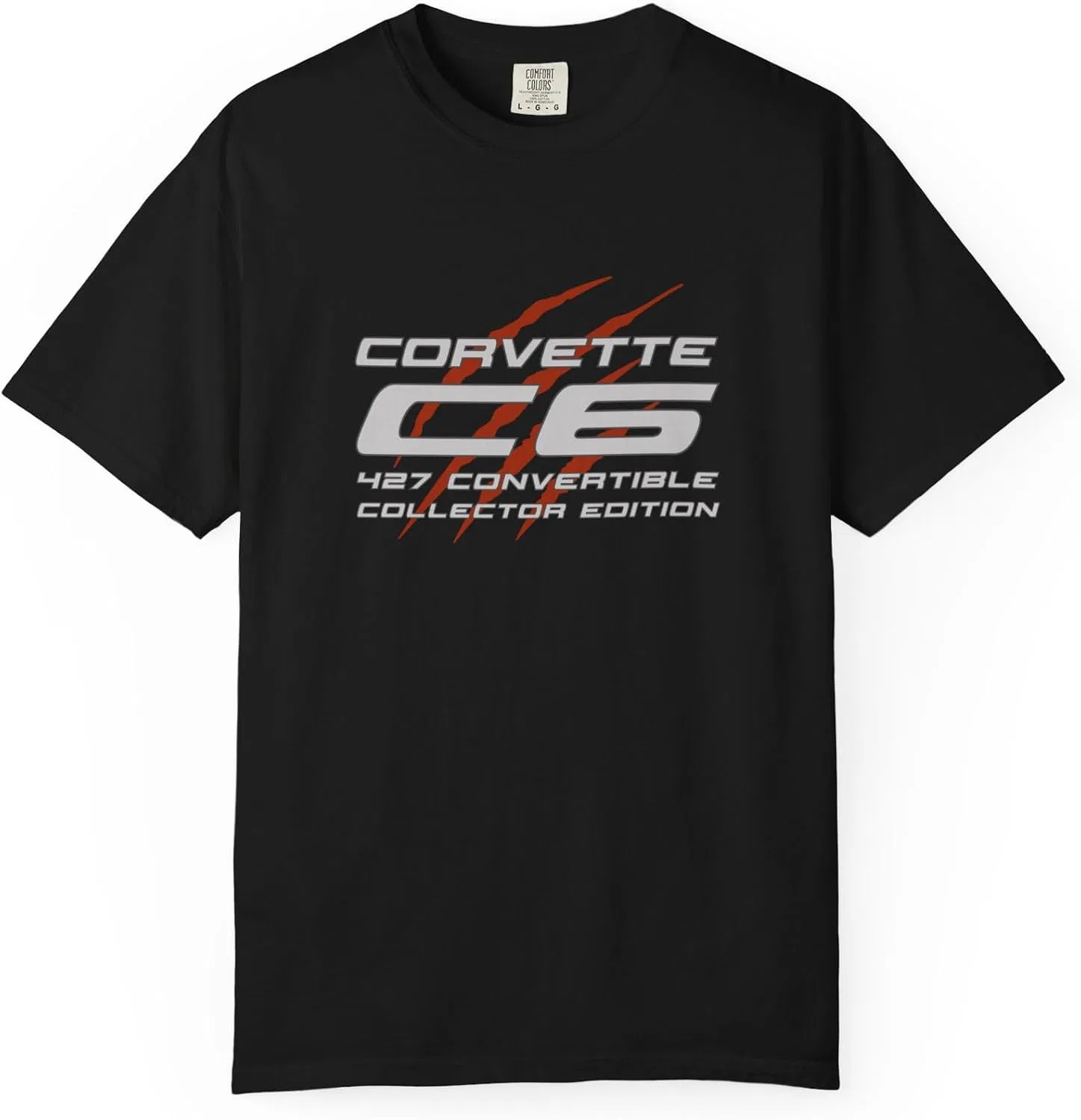Женская футболка с принтом Premium C6 Racing Logo T-Shirt, чёрный