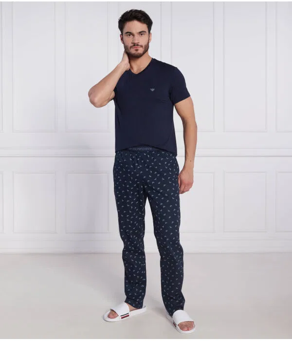 Мужская футболка с V-образным вырезом Slim Fit Emporio Armani, Blu Marino — фото 2