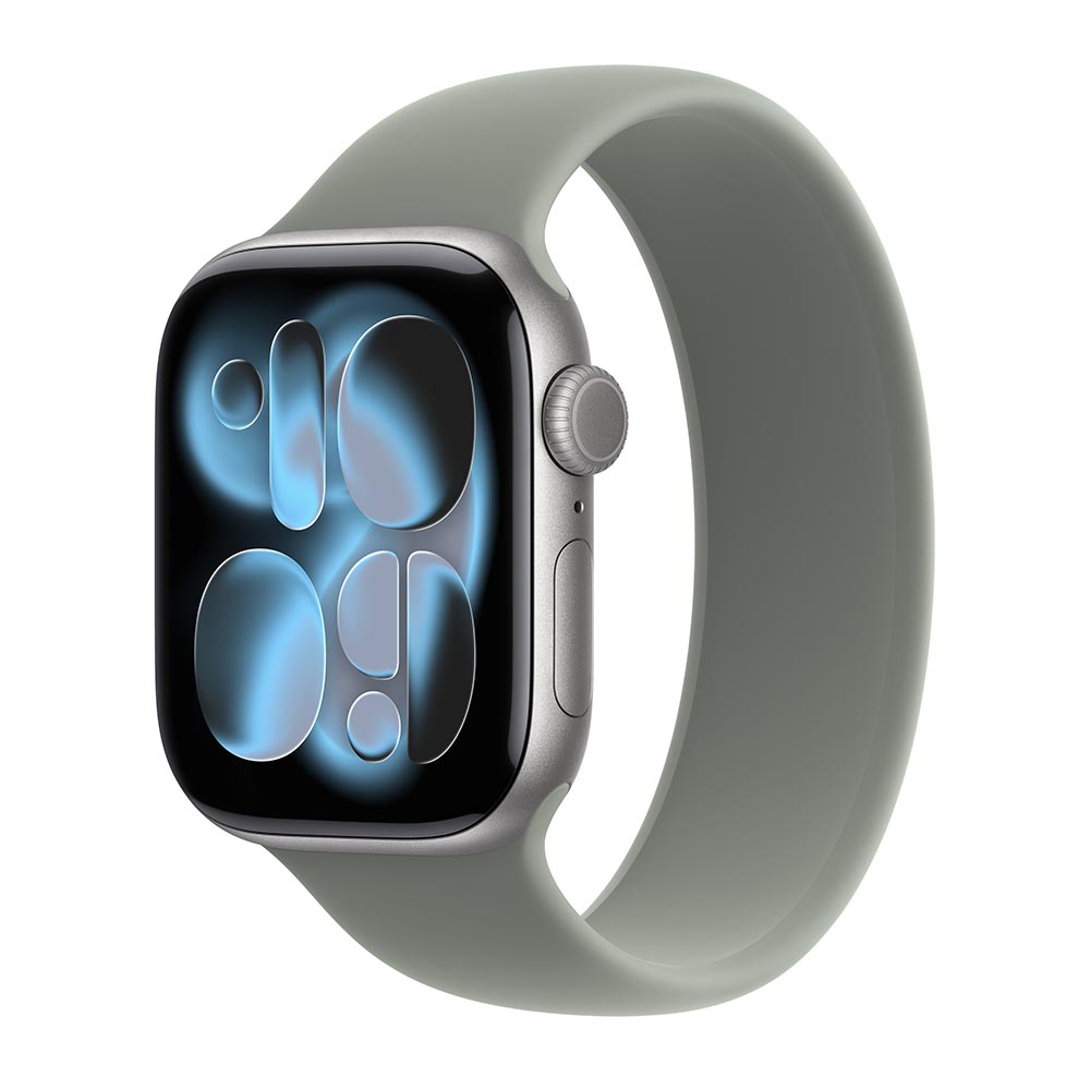 

Умные часы Apple Watch Series 11 (GPS), 46 мм, Space Gray Aluminum Case/Green Gray Solo Loop - Size 3, Серый, Умные часы Apple Watch Series 11 (GPS), 46 мм, Space Gray Aluminum Case/Green Gray Solo Loop - Size 3