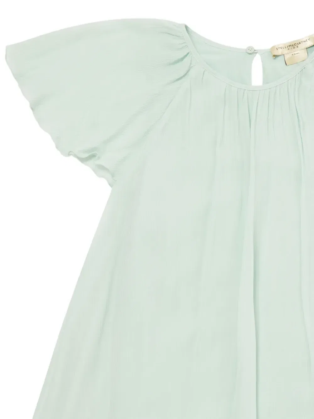 Расклешенное платье с воланами Stella McCartney Kids, зеленый — фото 3