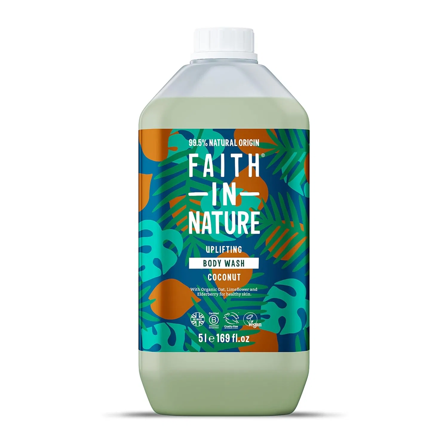 Гель для душа Grapefruit & Orange, FAITH IN NATURE, 5 л, Coconut