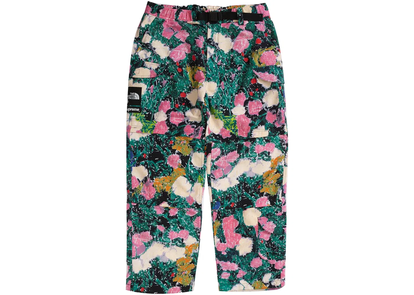 Мужские штаны с принтом Supreme The North Face Trekking Zip-Off Belted Pant, Flowers