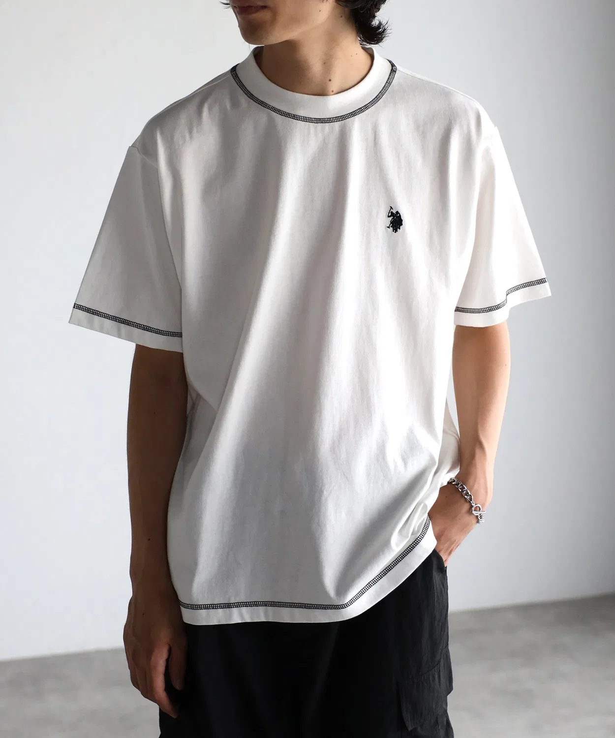 Мужская футболка с принтом Oversize U.S. POLO ASSN., Белый