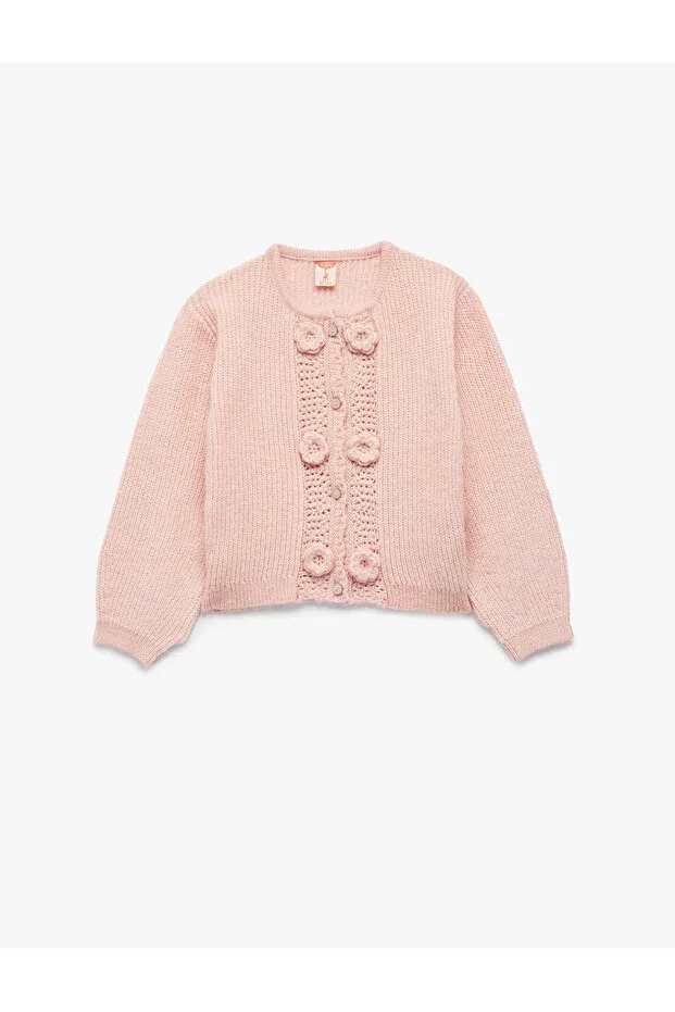 Детский вязаное кардиган с аппликацией Koton, Rose
