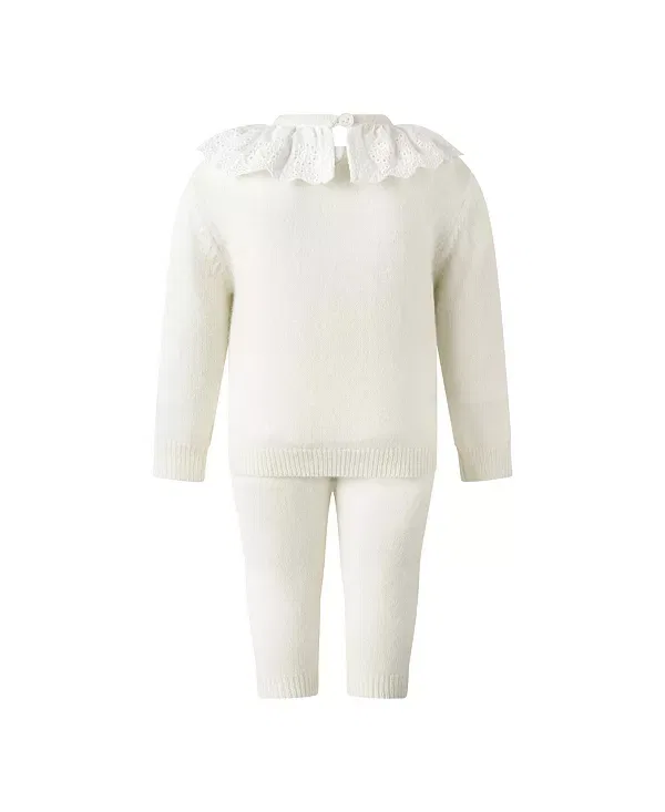 Детский комплект из кашемира Unisex cashmere knit set - baby Rachel Riley, Ivory — фото 2