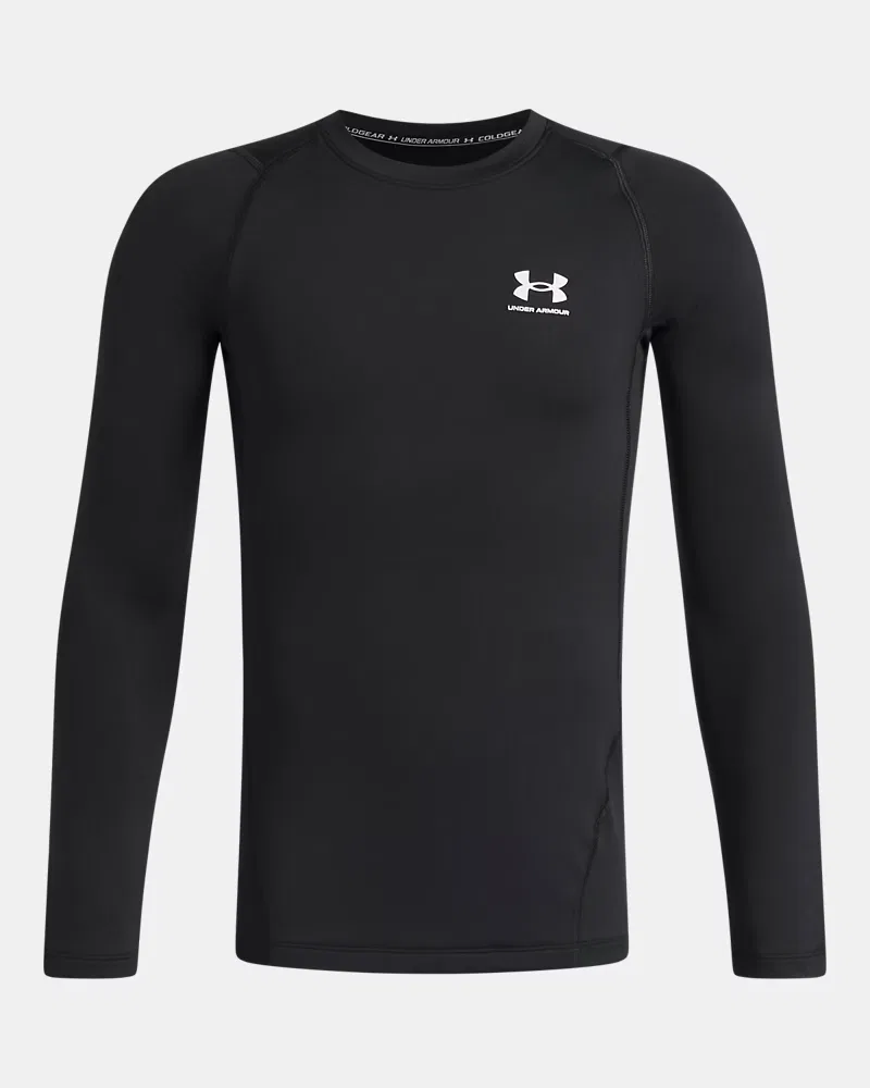Лонгслив детский утепленный ColdGear UnderArmour, Black/White — фото 4