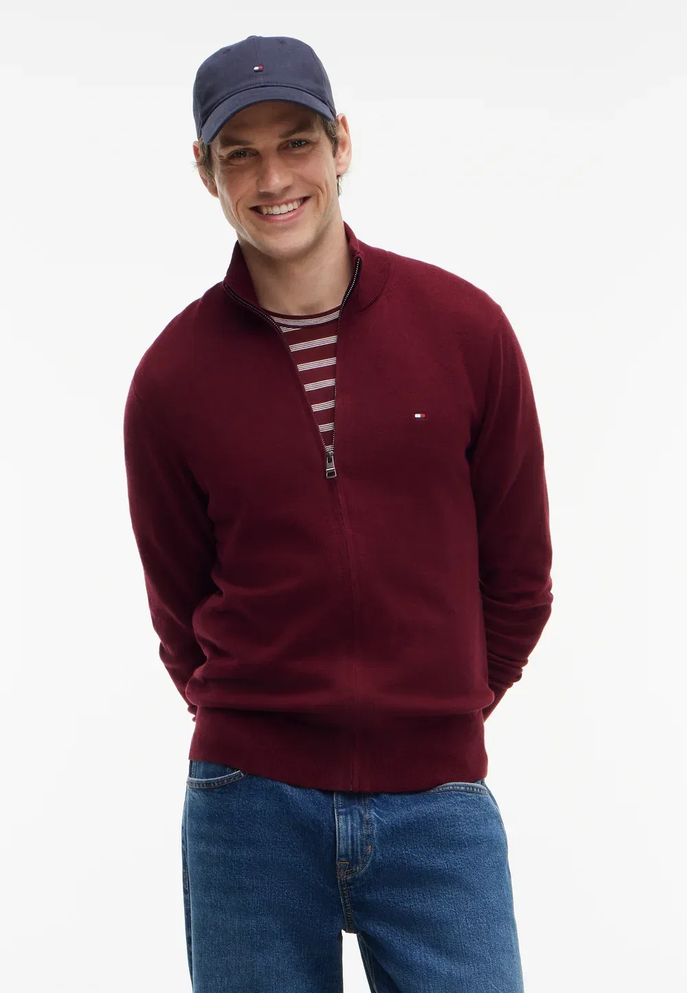 Пима - кардиган Tommy Hilfiger, Burgundy