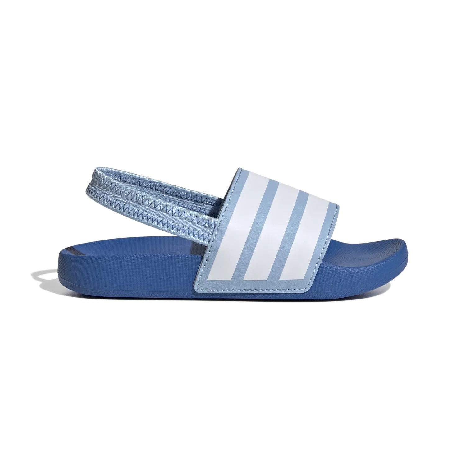 Детские шлепанцы для мальчиков с ремешком Adilette Estrap Adidas, Clear Sky Cloud White Bright Royal — фото 2