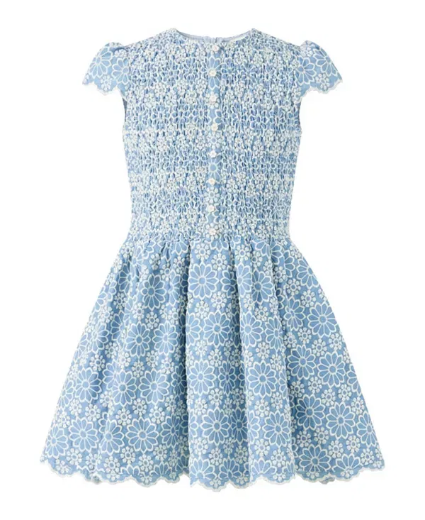 Детское платье для девочек с вышивкой Kara Marlo Kids, Indigo