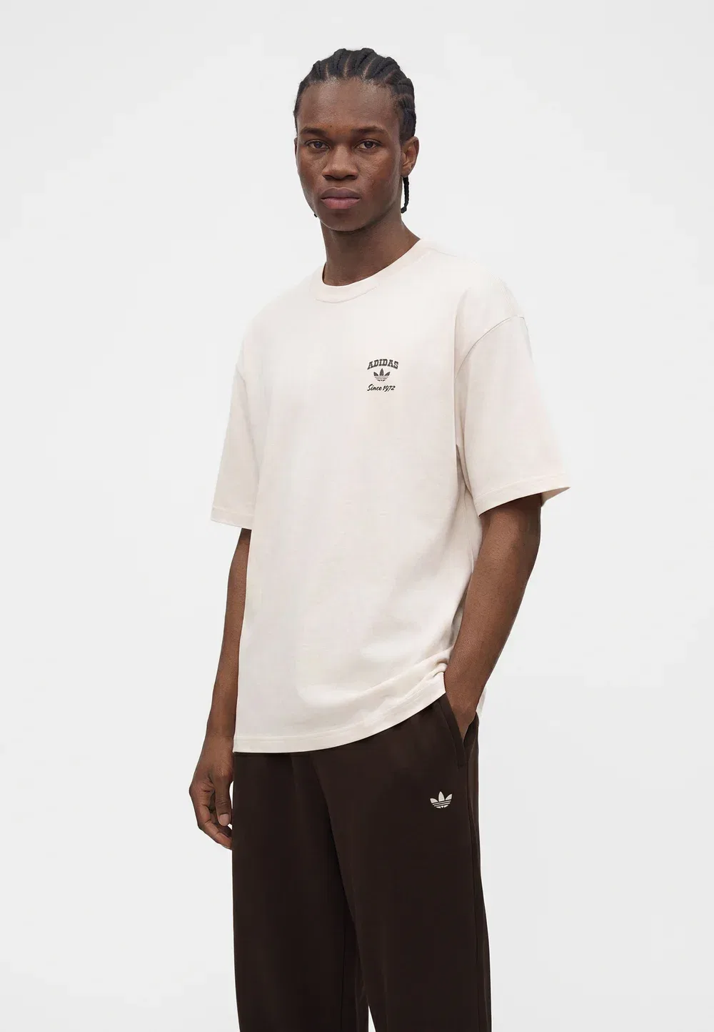 Свободные брюки унисекс Trefoil Essentials - спортивные штаны Adidas Originals, Aurora Coffee — фото 4