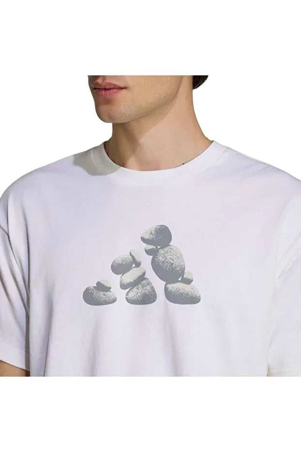 Женская футболка с принтом U rocks g t Adidas, White — фото 4